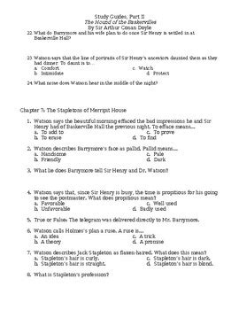 The Hound of the Baskervilles: Study Guide .